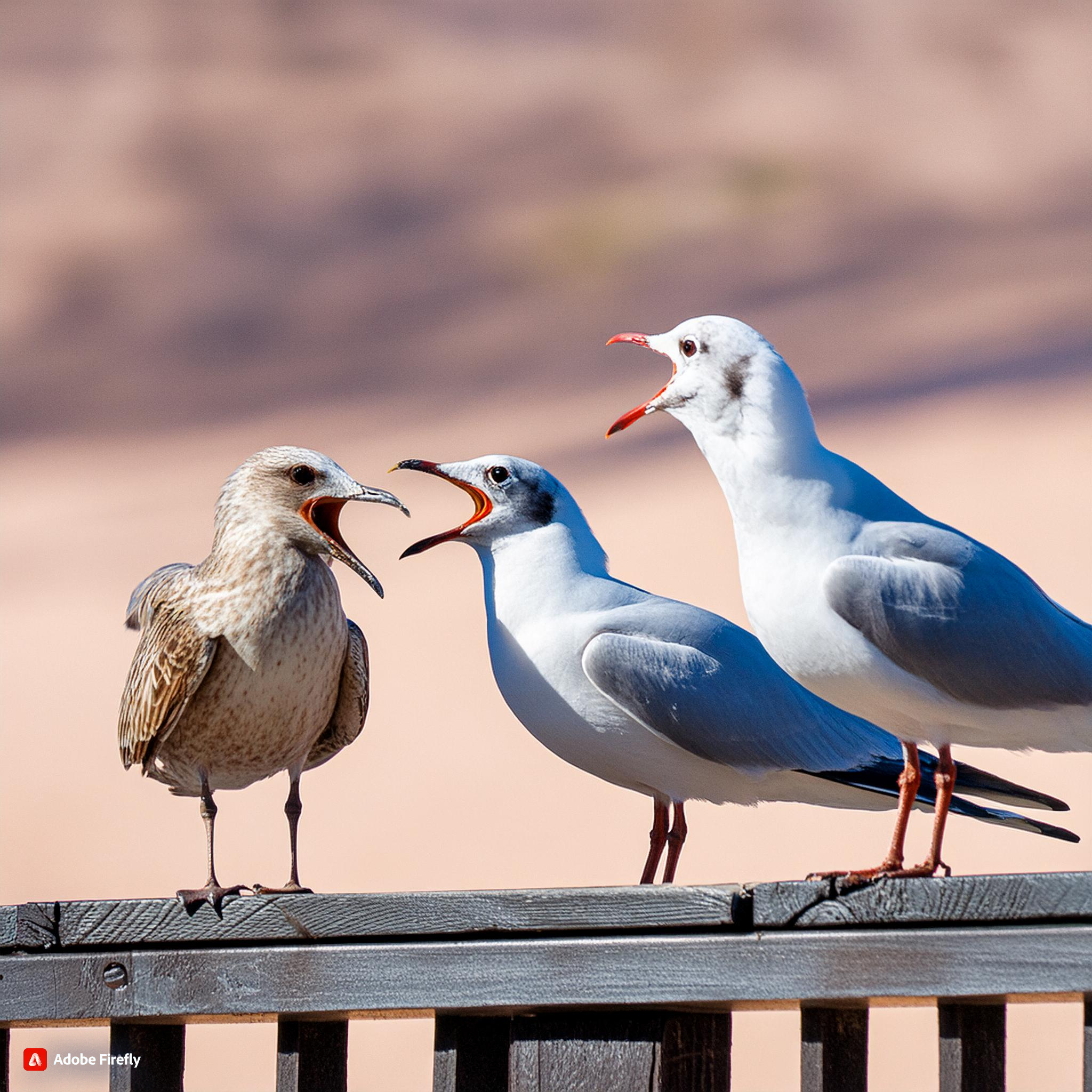 Mouettes qui discutent