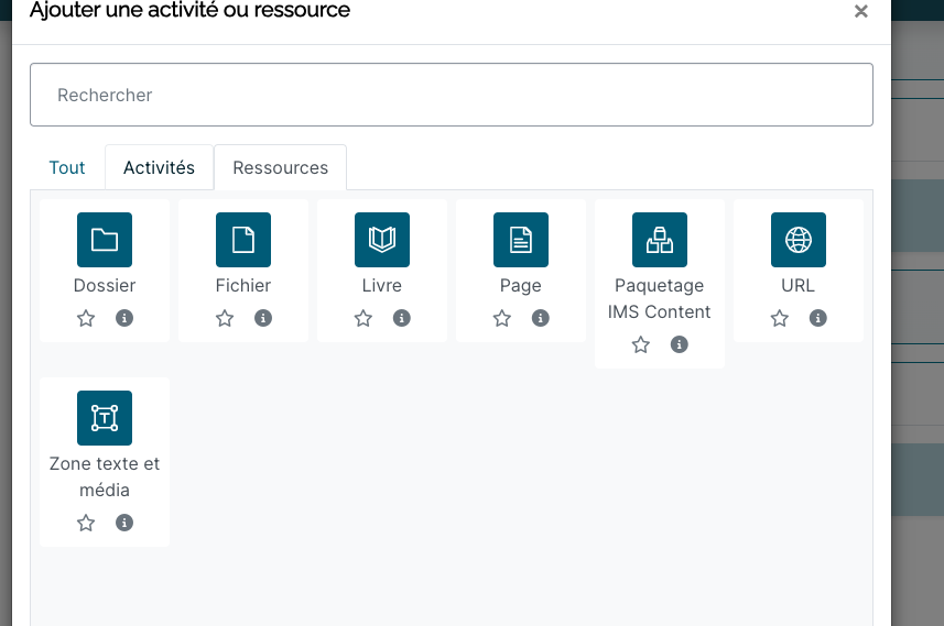 activités Moodle