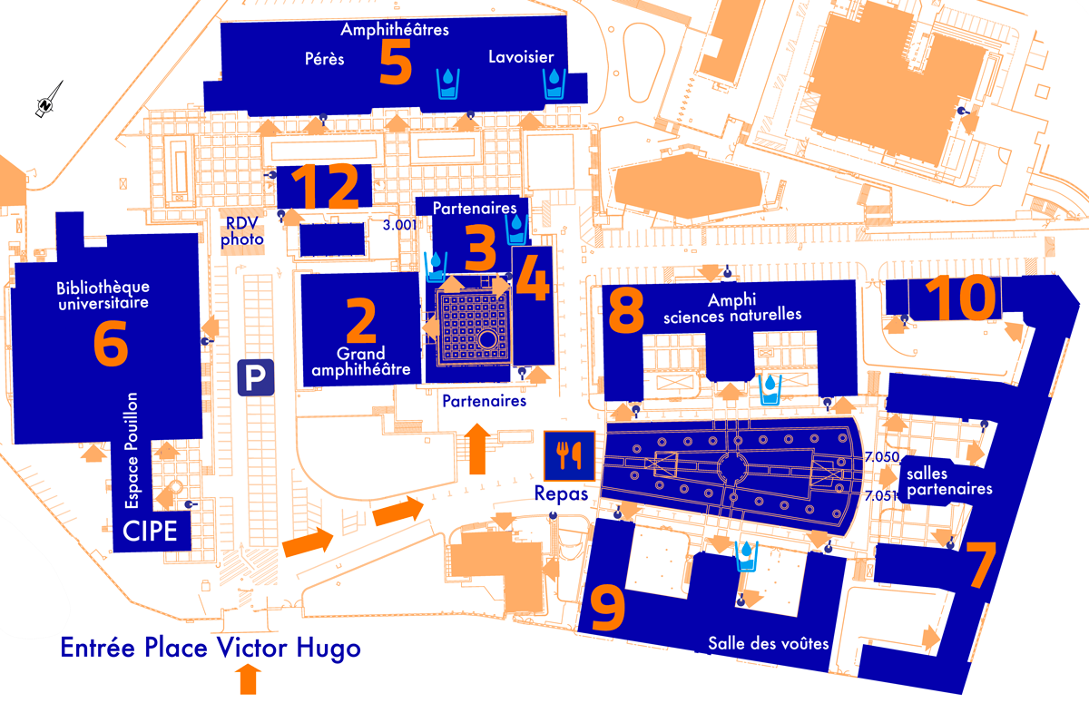 Plan des salles Université Aix-Marseille Saint Charles